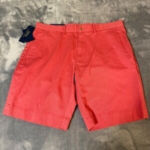 Polo Ralph Lauren Mens Classic Fit 9 Inch Coral Chino Shorts Size 34 Golf NWT